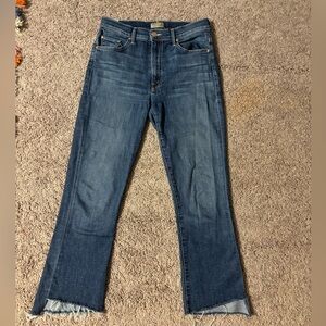 MOTHER denim “The Insider Crop Step Fray” color Girl Crush size 28